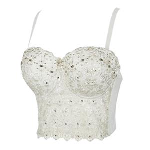 Lace Rhinestone Strap Bustier Bra, Crop Top Vegan Lace Bustier Bra, Lace Bustier Bra, Sexy Lace Rhinestone Bustier, Spaghetti Straps Crop Top, Lace Bustier, #N21024