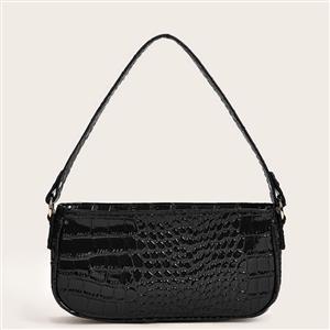 Crocodile Pattern Shoulder Bag, Simplicity Shoulder Bag, PU Leather Bags, Underarm Bag For Women,Zipper HandBag For Women, Classic Shoulder Bag,Crocodile Pattern HandBag, #N20702