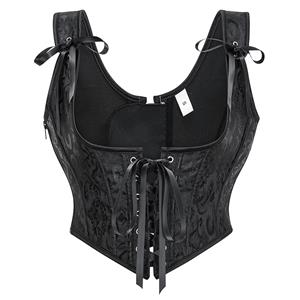 Fashion Plastic Boned Corset, Sexy Overbust Corset, High Quality Corset, Punk Outerwear Corset,Vintage Floral Renaissance Corset,Women