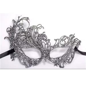 Halloween Masks, Costume Ball Masks, Sliver Lace Mask, Masquerade Party Mask, Sliver Cool and Lure Mask,#MS22977