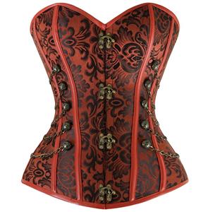 Steampunk Style Overbust Corset, Steampunk Style Steel Bones Corset, Overbust Corset, #N4395