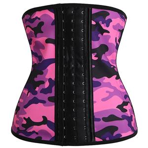 Latex Corset for Sport, Camouflage Latex Corset, Cheap Women