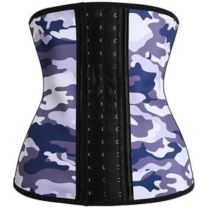 Latex Corset for Sport, Camouflage Latex Corset, Cheap Women