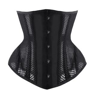 Steel Bone Waist Training Corset, Short Torso Corset, Waist Cincher Corset Body Shaper Girdle, Waist Cincher Corset, Steel Boned Corset, Black Underbust Corset,Mesh Breathe Underbust Corset, Underbust Body Shaper, #N22518