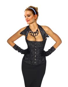 halter collar corset, collar corset, Floral collar Corset, #N3286