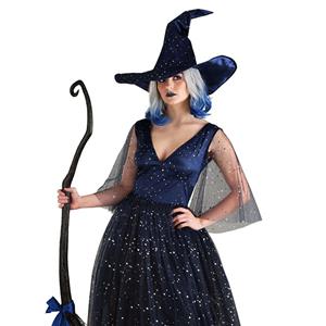 Sexy Blue Wide Straps Witch Costume, Sultry Sorceress Costume, Blue flannel Costume,#N22302