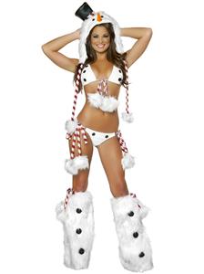 Sexy Snowman Bikini Set, Snow Man Bikini, Sexy Snow Man Lingerie, Holiday Bikini, Snowman Suit, #XT6355