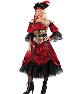 Swashbuckling Scarlett Costume, Womens Sexy Swashbuckler Costume, #N6721