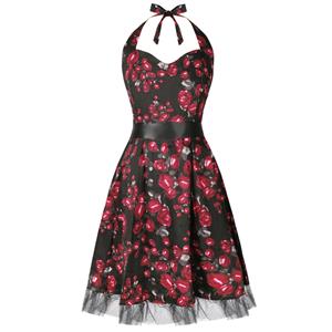 Retro Dresses for Women, Vintage Dresses for Women, Sexy Dresses for Women Cocktail Party, Casual Mini dress, Vintage Printed Swing Daily Dress, #N21358