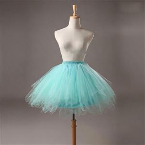 lake blue petticoat, turquoise tutu skirt, tulle underskirt, fluffy skirt, layered tulle, puffy petticoat, elastic waist skirt, short tulle skirt, ballet tutu, costume petticoat, party skirt, mini tulle skirt, voile underskirt, dance petticoat, retro crinoline skirt #N23950