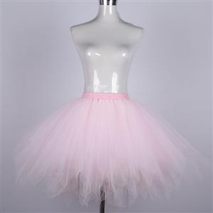 Mesh Skirt, Ballerina Style Skirt, Sexy Tulle Skirt, Tutu Tulle Mini Petticoat, Gothic Tulle Mesh Skirt, Elastic Tulle Skirt, Anime Cosplay Mesh Mini Skirt, #HG21916