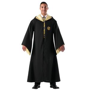 Wiard Role Play Costume, Adult  Halloween Costume, Wizard Magic Robe Halloween Costume, Halloween Robe Costume, Adult Wizard Cosplay Costume, Hufflepuff Robe, #N18994