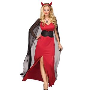 High Priestess Role Play Costume, Classical Adult Medieval Vampire Halloween Costume, Deluxe Medieval High Priestess Costume, Royal Vampire Masquerade Costume, #N19112