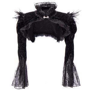 Medieval Gothic Bolero, Gothic Vampire Shawl, Gothic Corset Shrug, Fashion Women