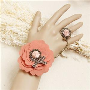 Vintage Bracelet, Gothic Bracelet, Cheap Wristband, Vintage Lace Bracelet, Victorian Bracelet, Retro Wristband, Bracelet with Ring, #J17889