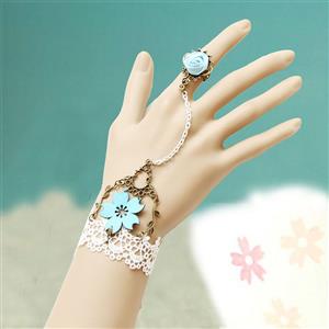 Vintage Bracelet, Gothic Bracelet, Cheap Wristband, Vintage Lace Bracelet, Victorian Bracelet, Retro Wristband, Bracelet with Ring, #J17886
