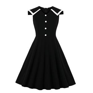 Fashion Casual OL Dress, Cute Summer Swing Dress, Retro Dresses for Women 1960, Vintage Dresses 1950