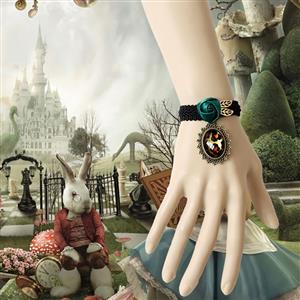 Vintage Style Bracelet, Cheap Wristband, Victorian Bracelet, Gothic Floral Embellishment Bracelet, Gothic Bracelet for Women, #J17796