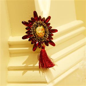 Fashion Christmas Brooch, Fashion Tassel Brooch, Casual Brooch for Women, Girl