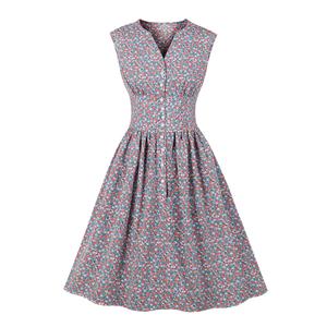 Summer Swing Dress, Retro Dresses for Women 1960, Vintage Dresses 1950