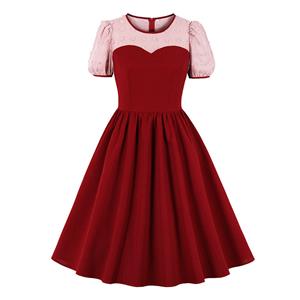 Retro Dresses for Women 1960, Vintage Cocktail Party Dress, Fashion Casual Office Lady Dress, Retro Party Dresses for Women 1960, Vintage Dresses 1950