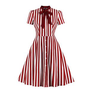 Vintage Vertical Stripes Dress, Fashion Vertical Stripes High Waist A-line Swing Dress, Retro Vertical Stripes Dresses for Women 1960, Vintage Dresses 1950