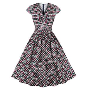 Retro Dresses for Women 1960, Vintage Cocktail Party Dress, Fashion Casual Office Lady Dress, Retro Party Dresses for Women 1960, Vintage Dresses 1950