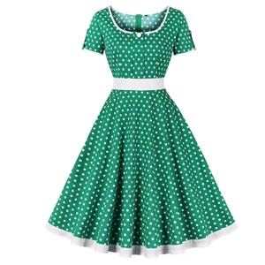 Vintage Lovely Dresses, Print Summer Swing Dress, Retro Dresses for Women 1960, Vintage Dresses 1950