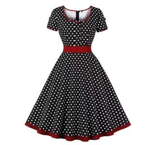 Vintage Lovely Dresses, Print Summer Swing Dress, Retro Dresses for Women 1960, Vintage Dresses 1950