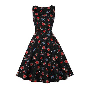 Cute Summer Swing Dress, Retro Dresses for Women 1960, Vintage Dresses 1950