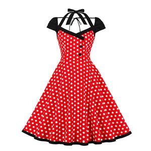 French Maiden Dresses, Cute Summer Swing Dress, Retro Dresses for Women 1960, Vintage Dresses 1950