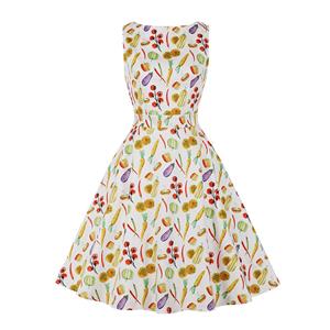 Cute Summer Swing Dress, Retro Dresses for Women 1960, Vintage Dresses 1950