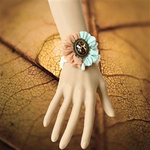 Vintage Style Bracelet, Cheap Wristband, Victorian Bracelet, Gothic Floral Embellishment Bracelet, Gothic Bracelet for Women, #J17793