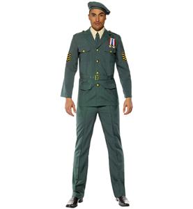 Wartime Soldier Green Beret Costume, Wartime Military Officer Costume, Second World War Costume, #N7836