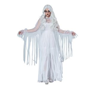 WhiteGhost Bride Role Play Costume, Classical Adult Ghost Bride Halloween Costume, Deluxe Ghost Bride Dress Costume, Vampire Bride Masquerade Costume, Ghost Bride Halloween Adult Cosplay Costume, #N22587
