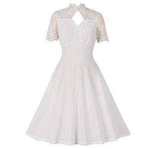 Retro Lace Dress, Fashion A-line Swing Dress, Retro Dresses for Women 1960, Vintage Dresses 1950