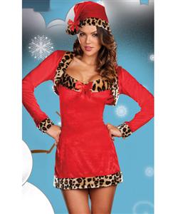 Wild About Christmas Costume, Fur Trimmed Christmas Costume, Fur Trimmed Christmas Costume, #N4692