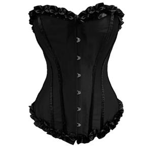 Burlesque Black Bustier N4653