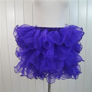 blue Organza Skirt, sexy Petticoat, blue Skirt, #HG3369