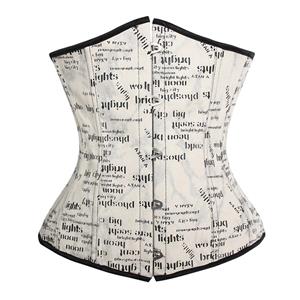 print word underbust corset, print underbust corset, Sexy print word underbust corset, #N4506
