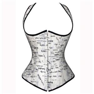 print word underbust corset, print underbust corset, Sexy print word underbust corset, #N4507