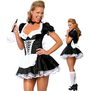 Sexy French Maid Costume, Naughty French Maid Costume, French Maid Outfit, #M1316