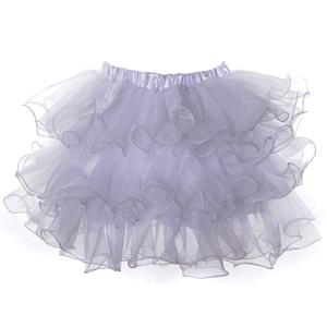 Organza Skirt, white Petticoat, sexy Petticoat, #HG3367