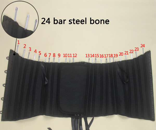 Waist Cincher Corset Body Shaper Girdle, Steel Bone Waist Training Corset, 24 Spiral Steel Boned Brocade Corset, #N8268