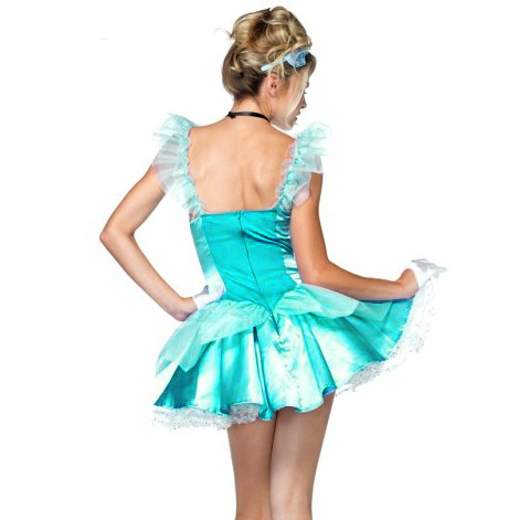 Once Upon A Time Costume, Satin Cinderella Costume, Adult Woman Cinderella Costume, #N4734