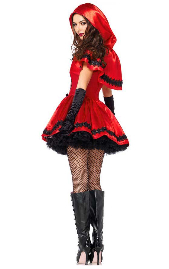 Sexy Halloween Costume, Glamorous Red Riding Hood Costume, Fancy Cosplay Dresses, Gothic Red Riding Hood Halloween Costume, #N9890