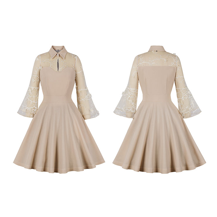 Cute Summertime A-line Swing Dress, Retro Dresses for Women 1960, Vintage Dresses 1950