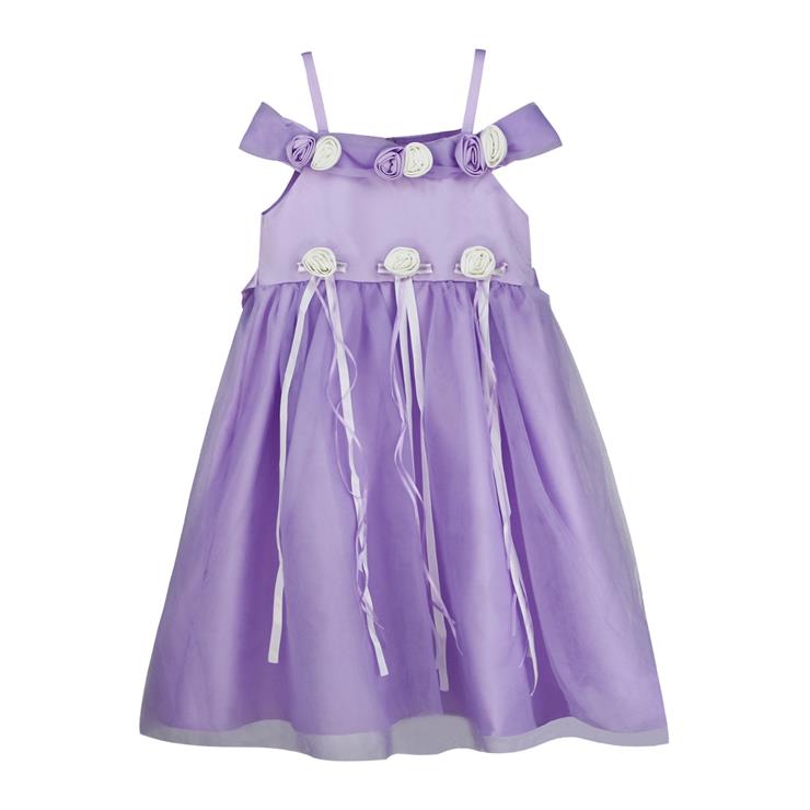 Beautiful Flower Silk Ribbon Princess Dress N9485