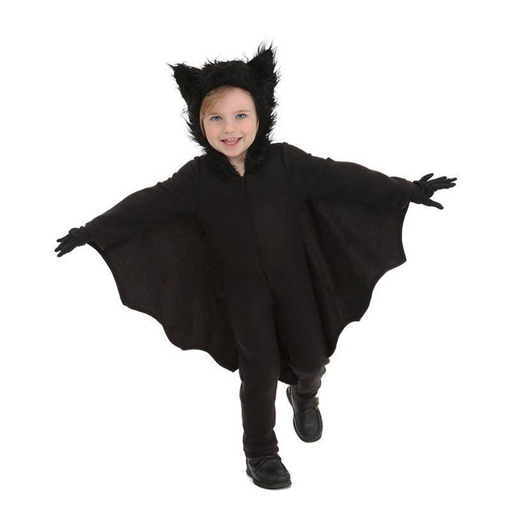 Black Bat Halloween Costume Boys Cosplay Costume N17946