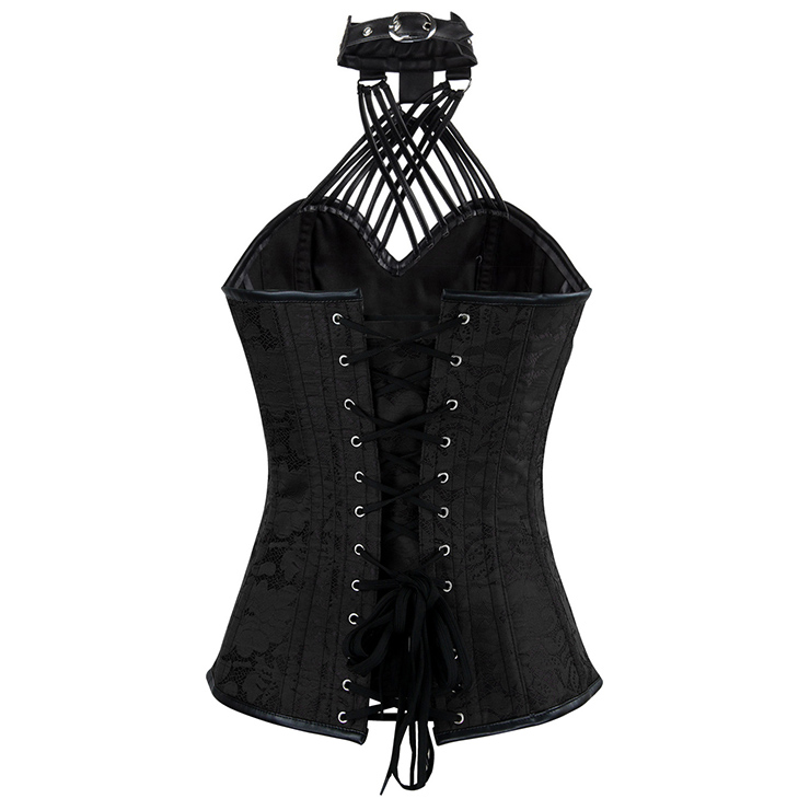 Steampunk Gothic Romance Halterneck Steel Boned Outerwear Corset N11935